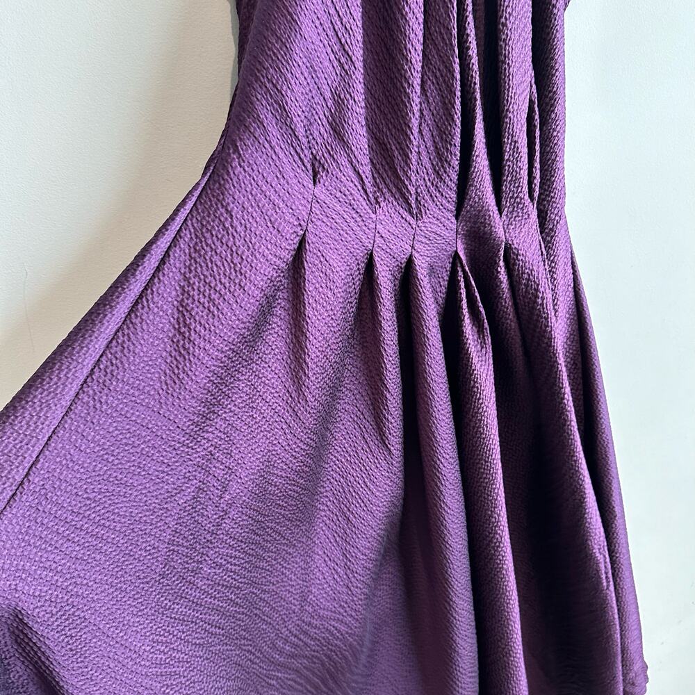 MaxMara Made in Italy Silk Halter Style Cocktail Dress Purple 8 - Picture 3 of 15